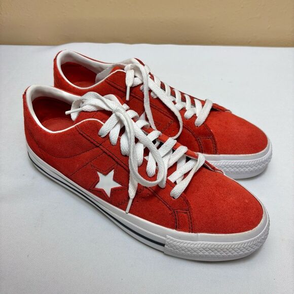 Converse Cons One Star Pro OX FireOpal/Black/White Suede Sneakers Women’s 8.5 - Picture 2 of 11